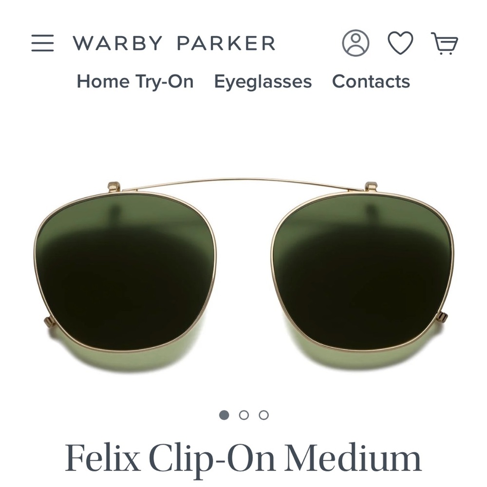 Felix Clip-On Medium Warby Parker like new